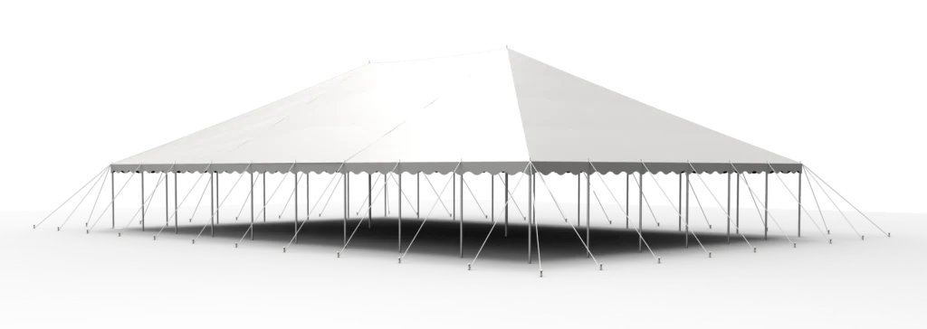 White pole tent rendering Anchor Industries design