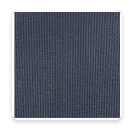 Dark blue mesh fabric sample – square swatch with textured vertical lines.