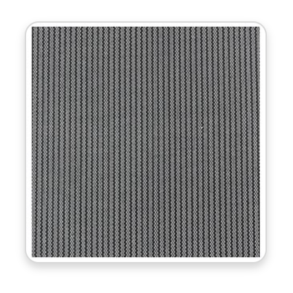 Gray mesh fabric sample – square swatch with fine vertical weave.
