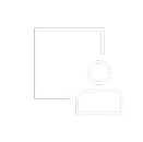 Minimal line icon of a user profile symbol representing account or contact.